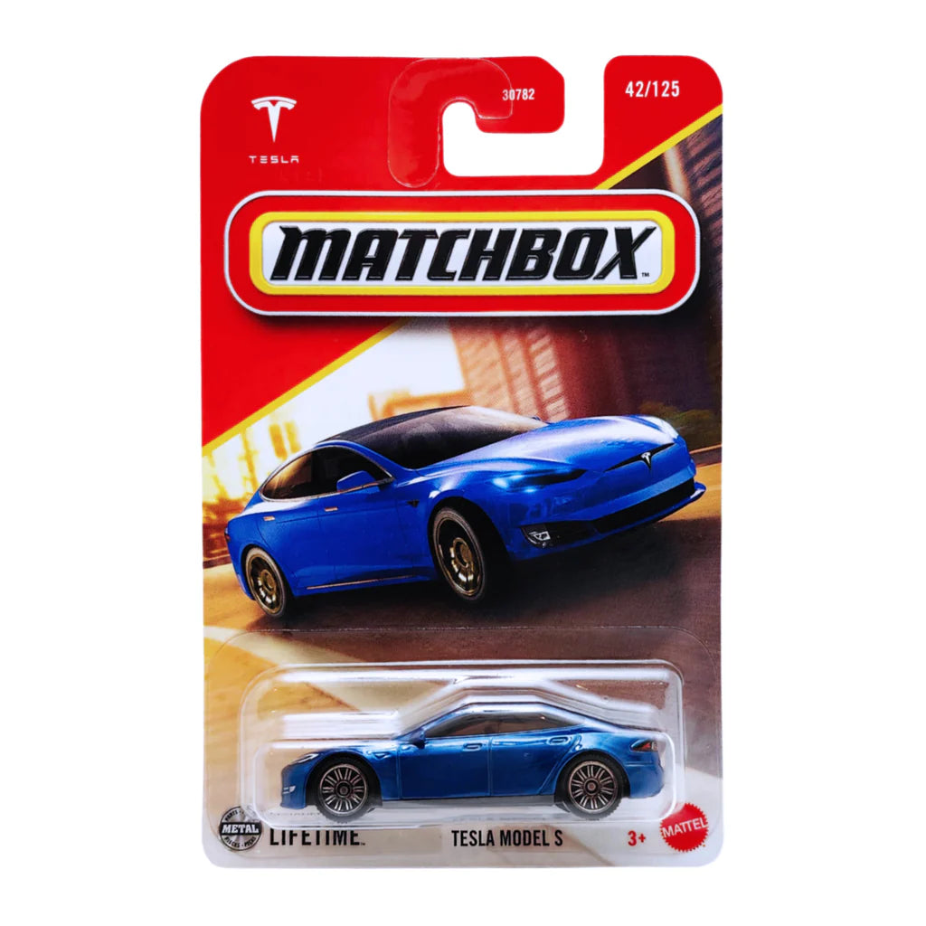 Matchbox Tesla Model S Azul.