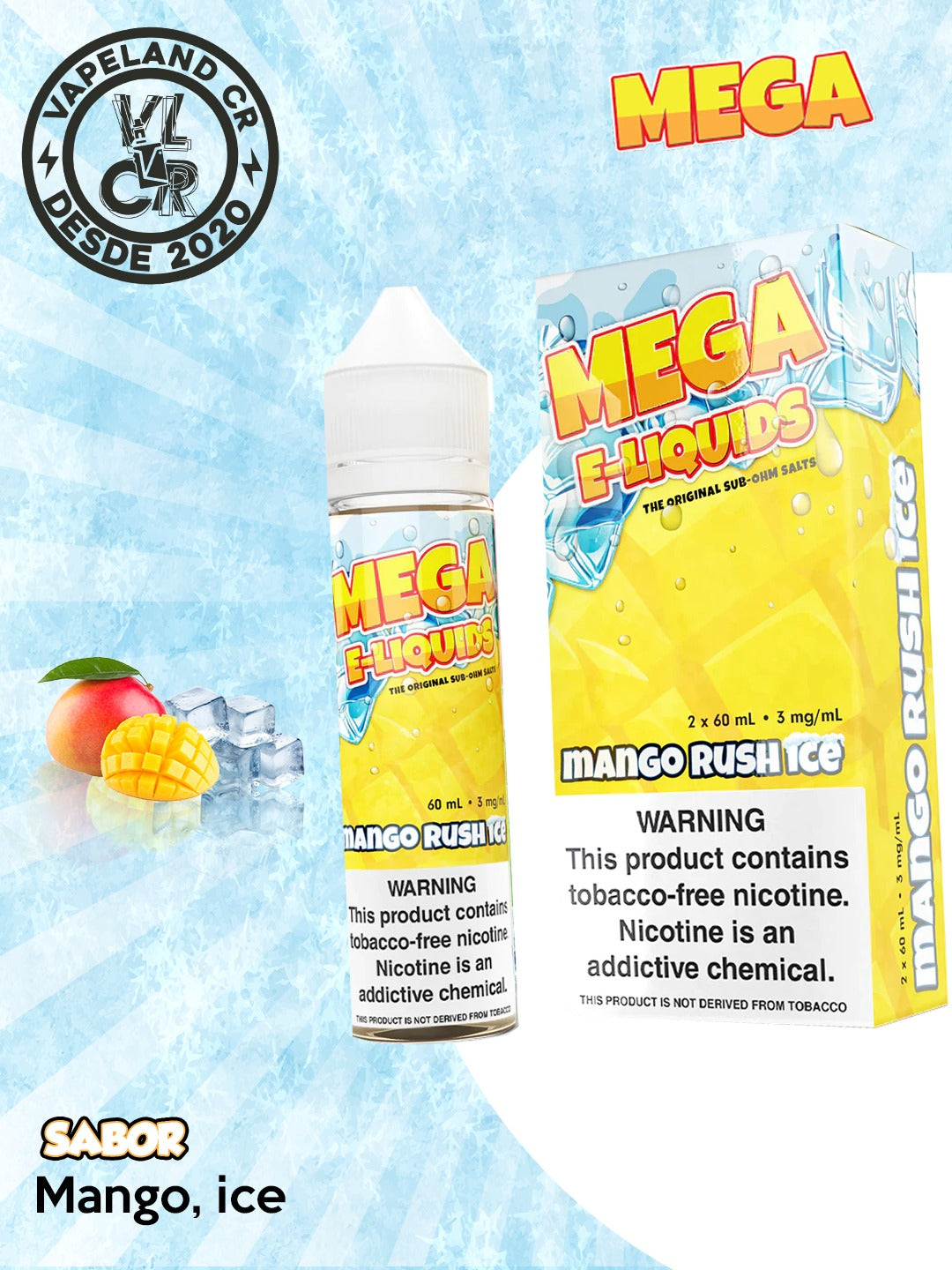 Mega Mango Rush Ice 3mg y 6mg.