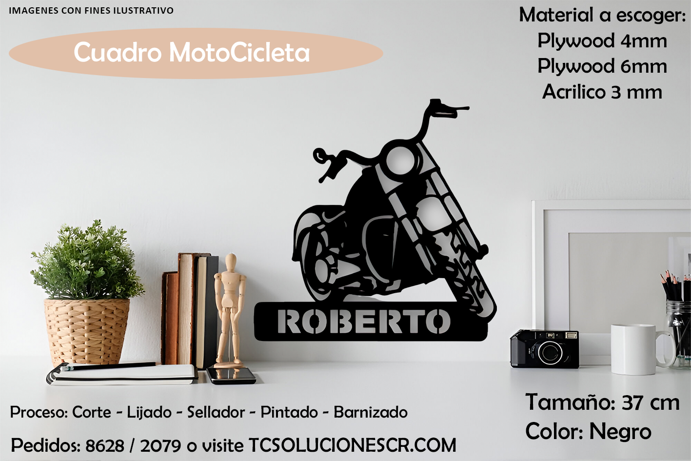 Cuadro Moto nombre Personalizado