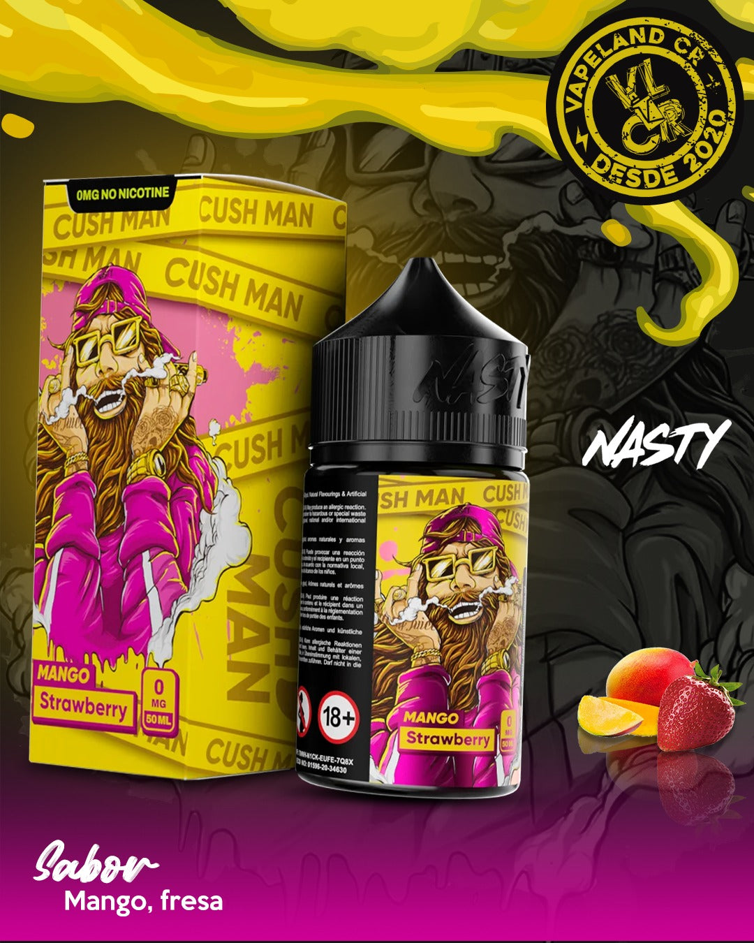 Nasty Cush Man Mango Strawberry 3mg y 6mg.