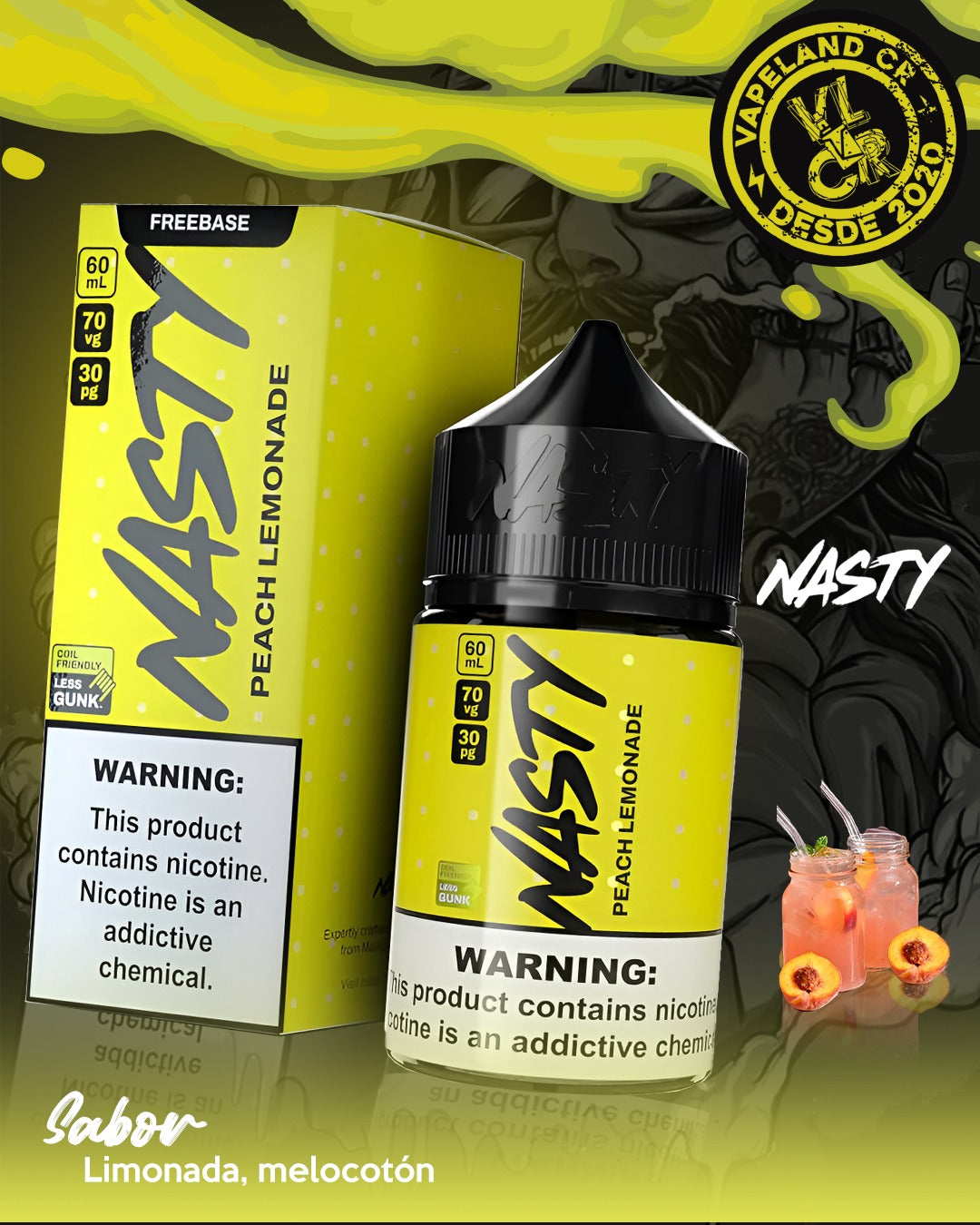 Nasty Peach Lemonade 3mg y 6mg.