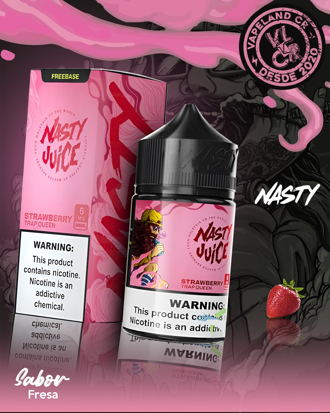 Nasty Strawberry Trap Queen 3mg y 6mg.