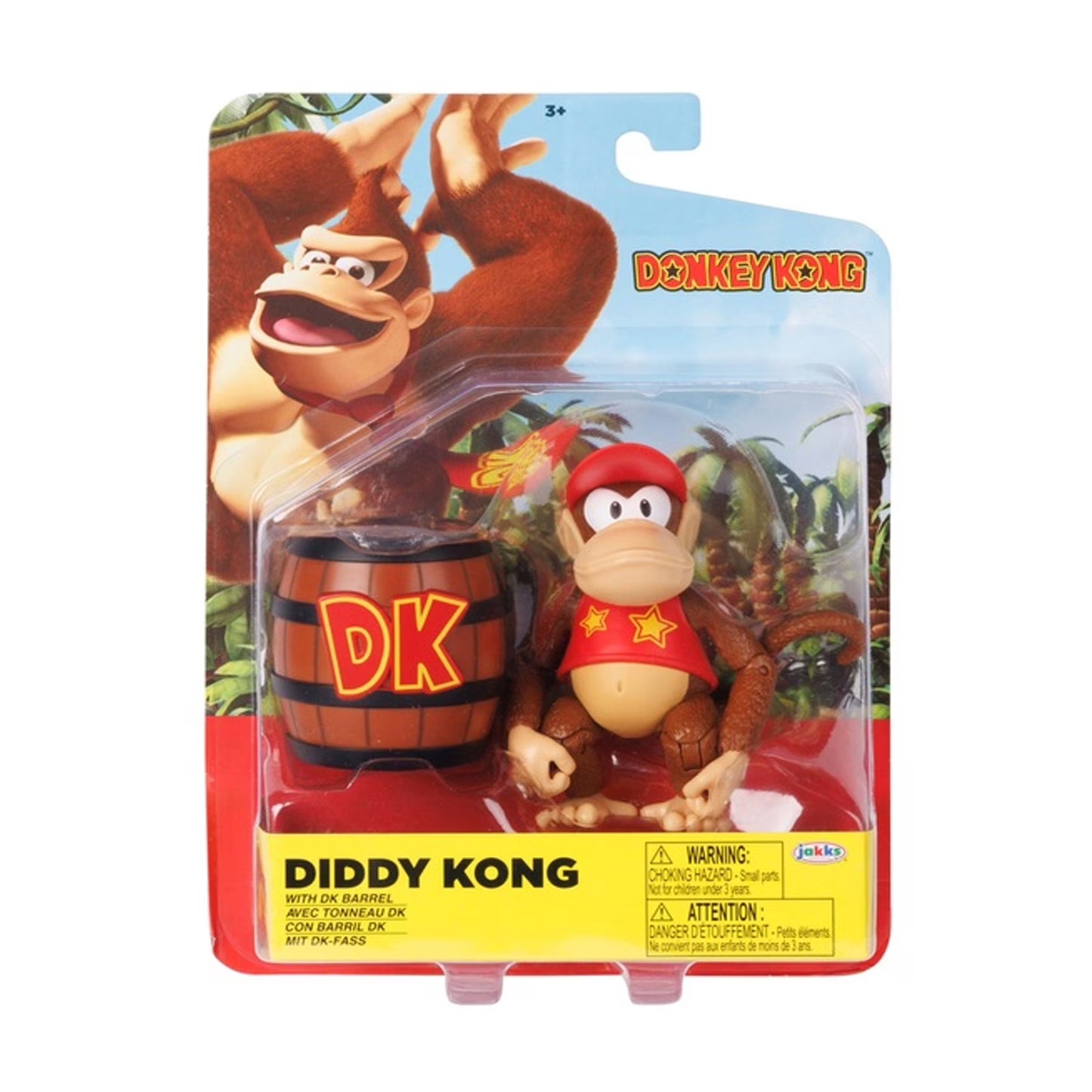 Figura Donkey Kong Diddy Kong con Barril DK Jakks.