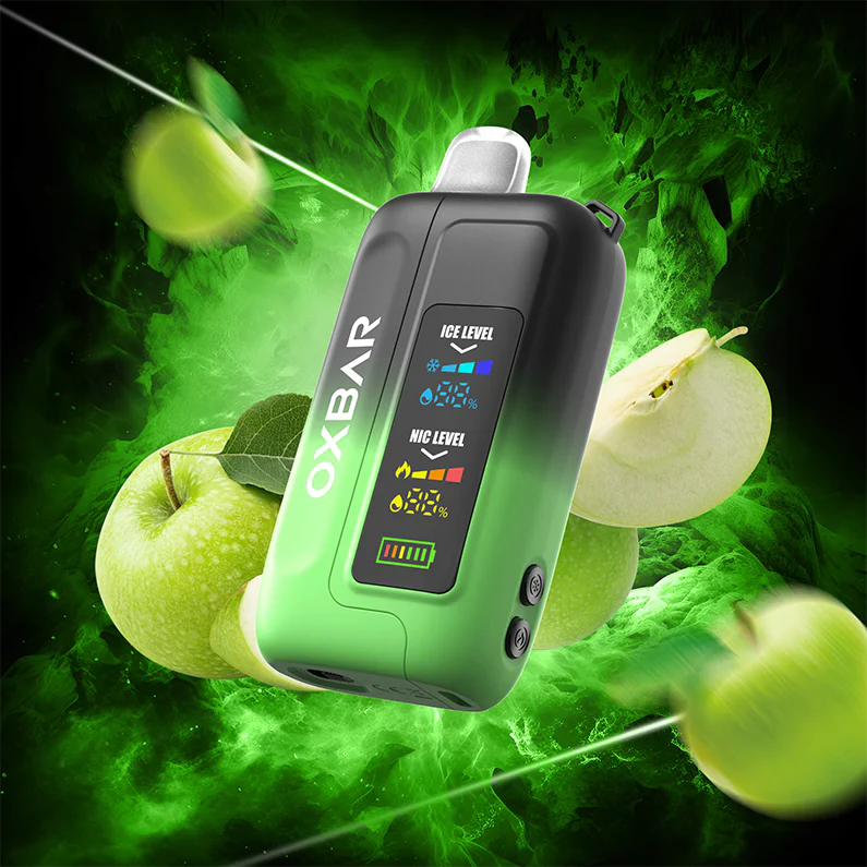 OXBAR Ice Nic Green Apple 35000 puffs.