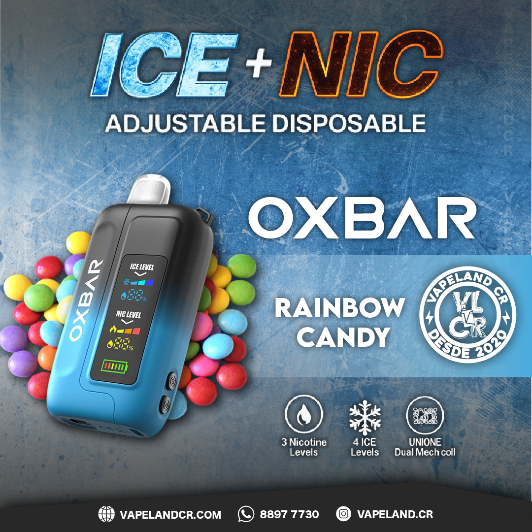 OXBAR Ice Nic Rainbow Candy 35000 puffs.