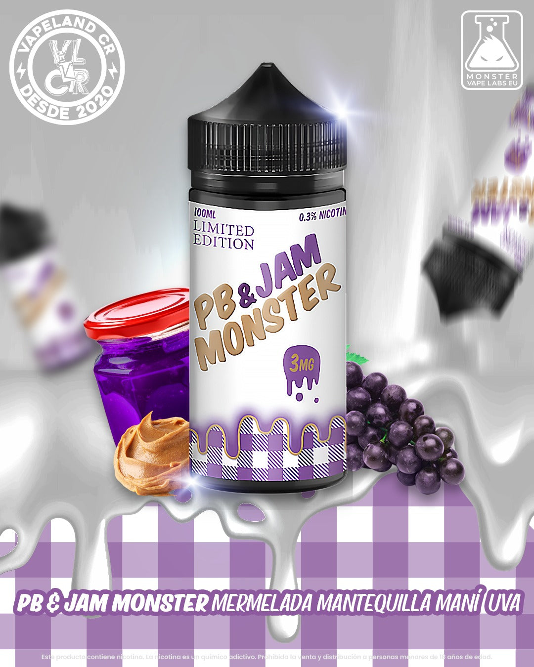 PB & Jam monster Uva 3mg.