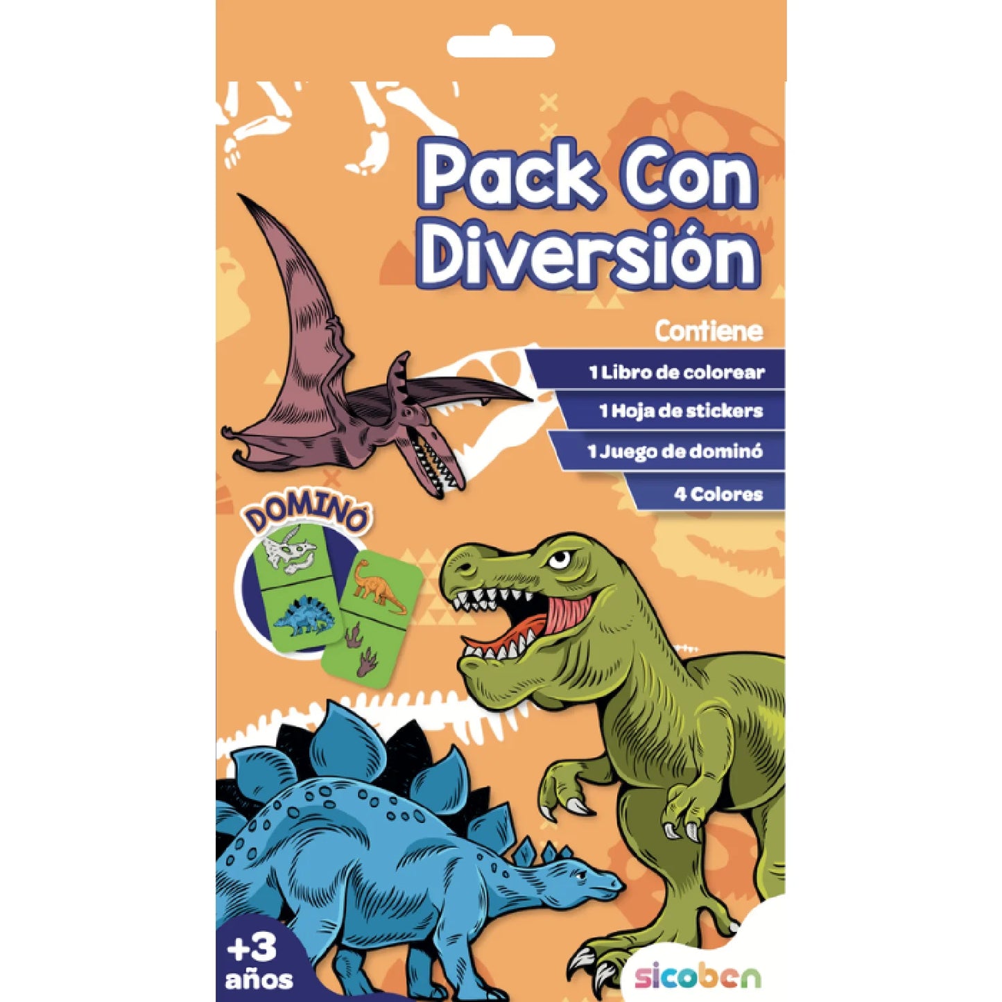 Pack de Diversión Dinosaurios Sicoben.
