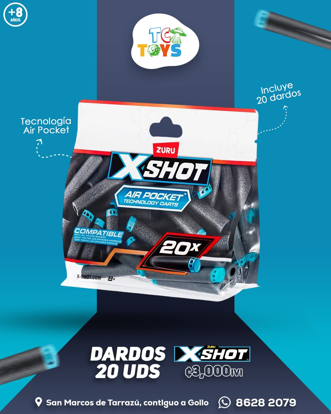 Paquete de Dardos Zuru XShot 20 Piezas.