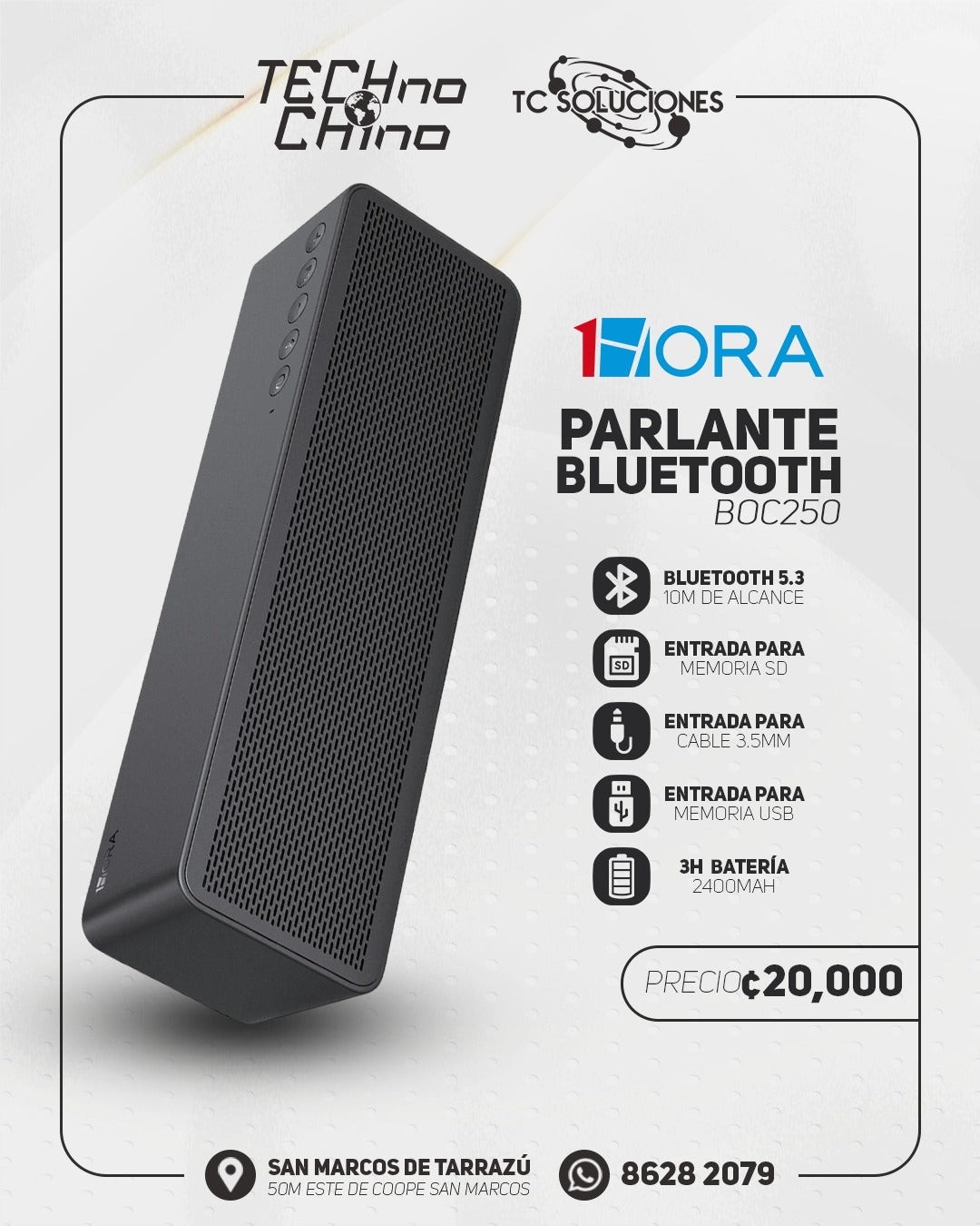 Parlante 1HORA BOC250.