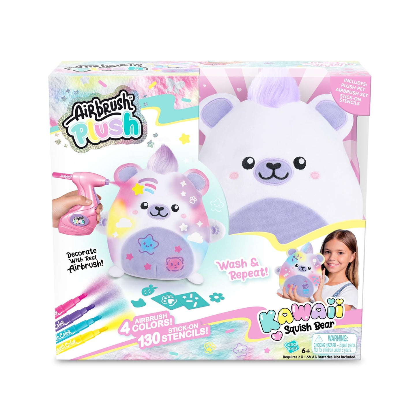 Peluche Oso Kawaii para Decorar con Aerógrafo Air Brush Plush Canal Toys.