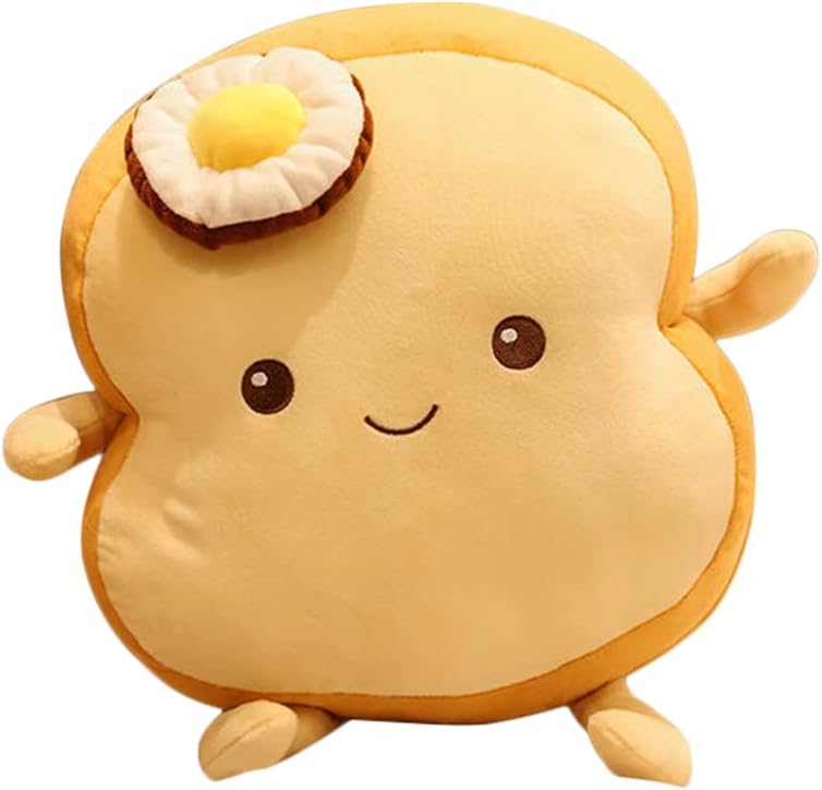 Peluche Tostada Cuadrado con Huevo Frito.