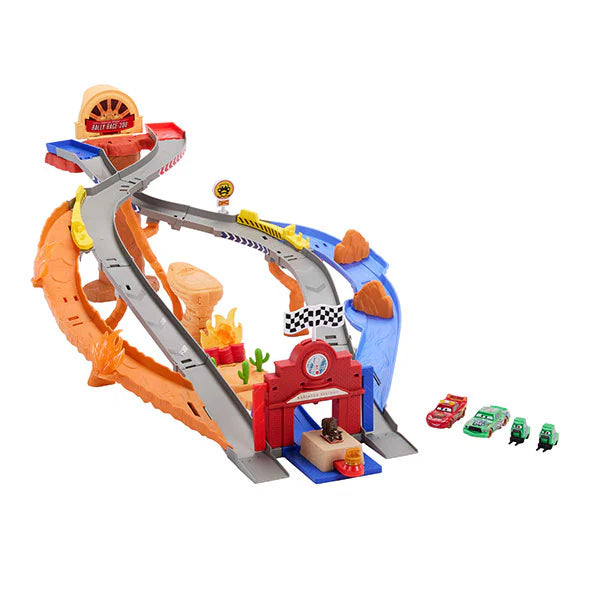 Planes – Central De Rescate De Mattel – Pista Con 3 Lanzadores, Incluye Vehículo Apagafuegos Exclusivo, Ideal Para Fans De La Película