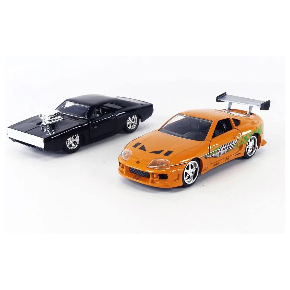 Rápidos y Furiosos Jada Dom's Dodge Charger R/T y Brian's Toyota Supra 1:32.