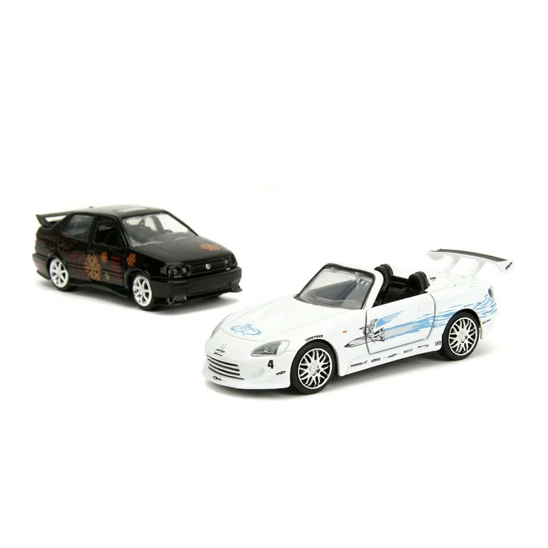 Rápidos y Furiosos Volkswagen Jetta y 2001 Honda S2000 1:32.