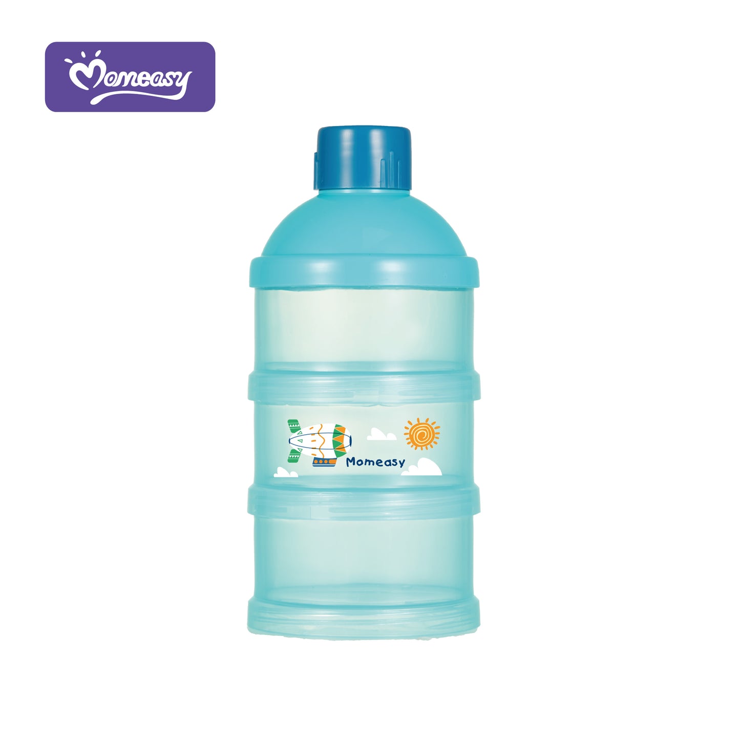 Recipiente Para Almacenar Leche en Polvo Turquesa Momeasy.