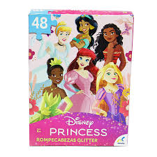 Rompecabezas Glitter Novelty 48 Pzs Disney Princess.