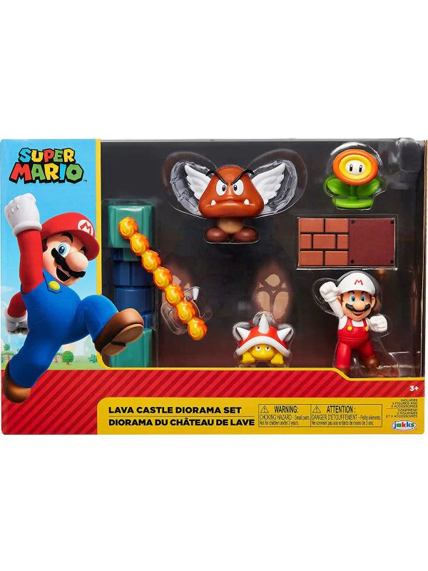 Set Diorama Castillo de Lava Super Mario Jakks.