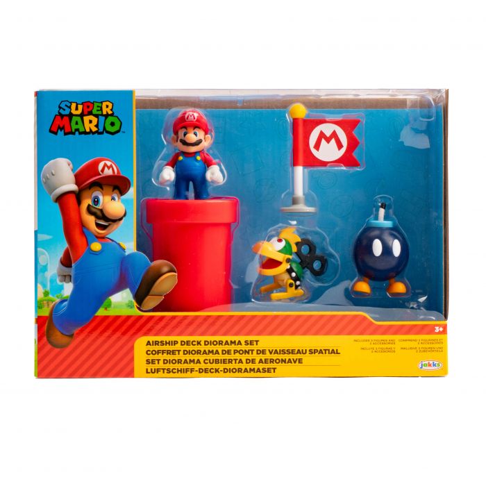 Set Diorama Cubierta de Aeronave Super Mario Jakks.