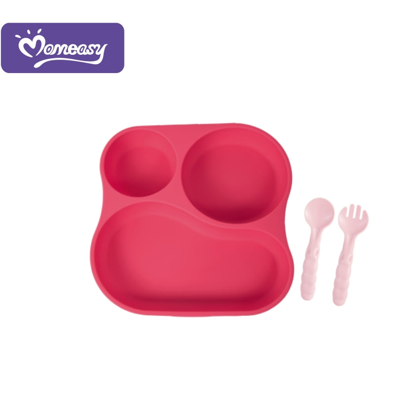 Set de Plato para Comer Rosado Momeasy.