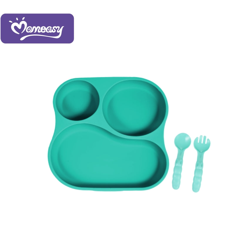 Set de Plato para Comer Turquesa Momeasy.