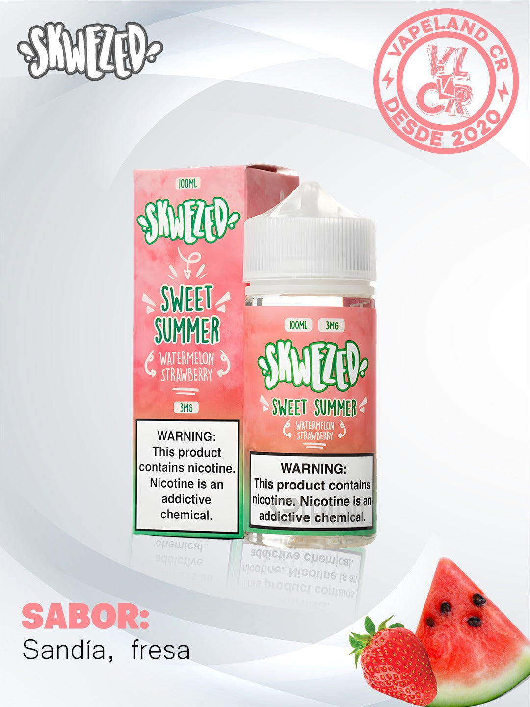 Skwezed Watermelon Strawberry 3mg y 6mg.