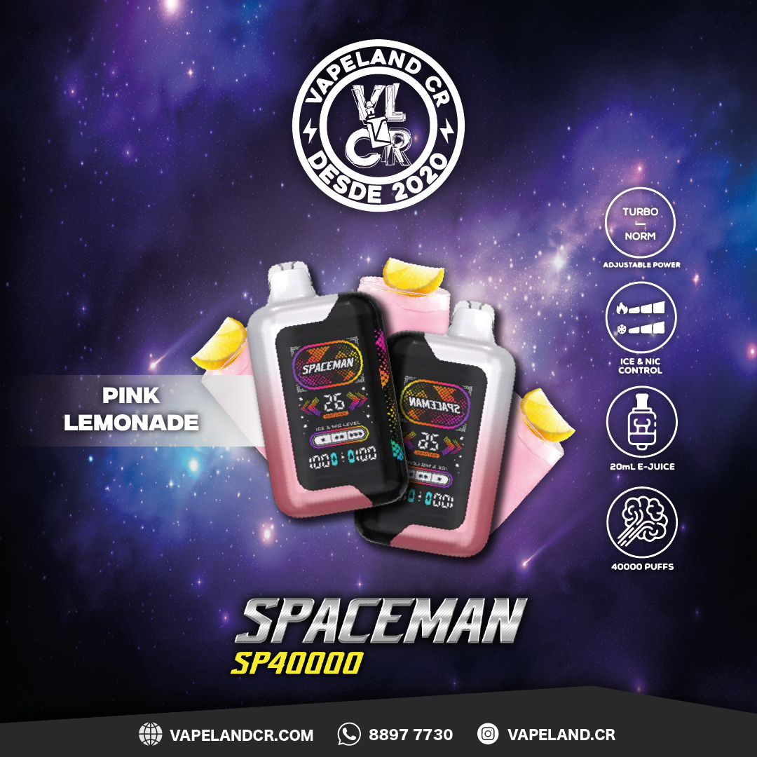 Smok Spaceman Pink Lemonade 40000 puffs.