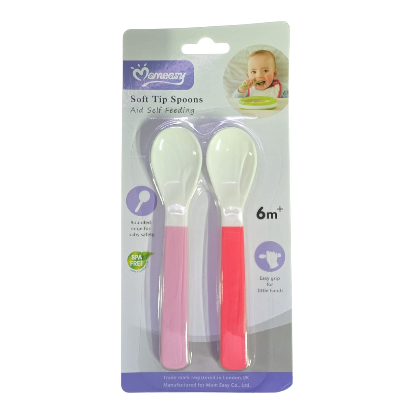 Cucharas Plásticas de Colores Momeasy.