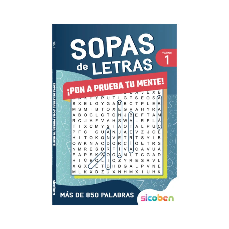 Sopa de Letras Pon a Prueba tu Mente Volumen 1 Sicoben.