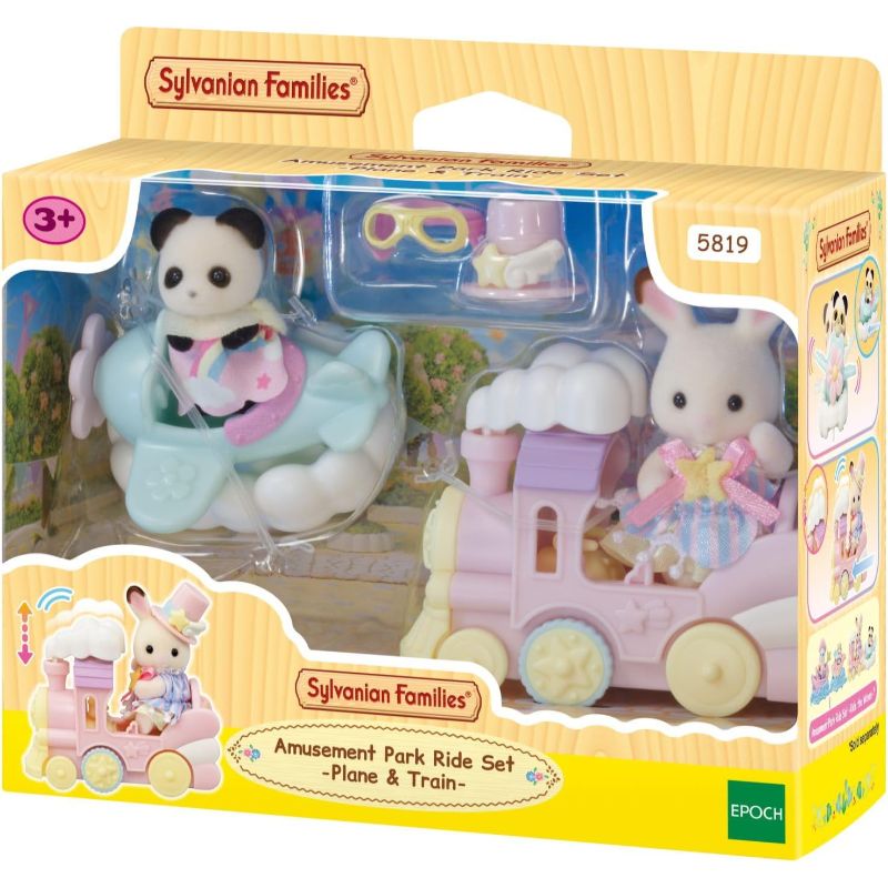 Sylvanian Families Creme y Erin en Tren y Avión.