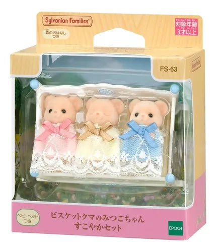 Sylvanian Families Osos Galleta Trillizos Dormilones.