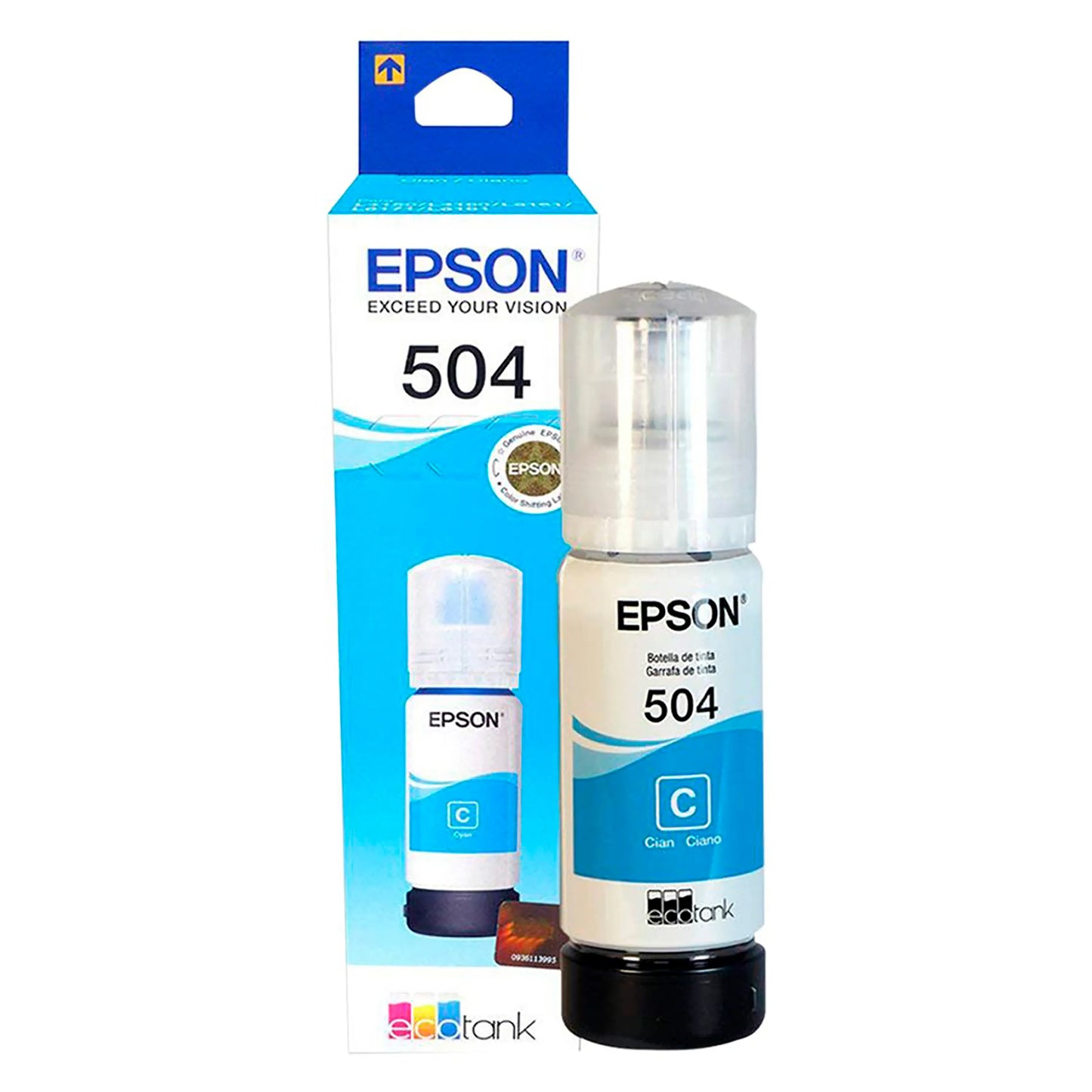 Tinta para Impresora EPSON Cyan 504.