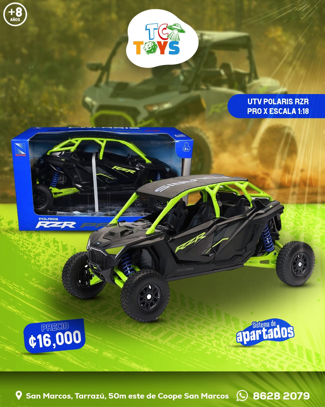 Todo Terreno NewRay Polaris RZR Pro R Negro.