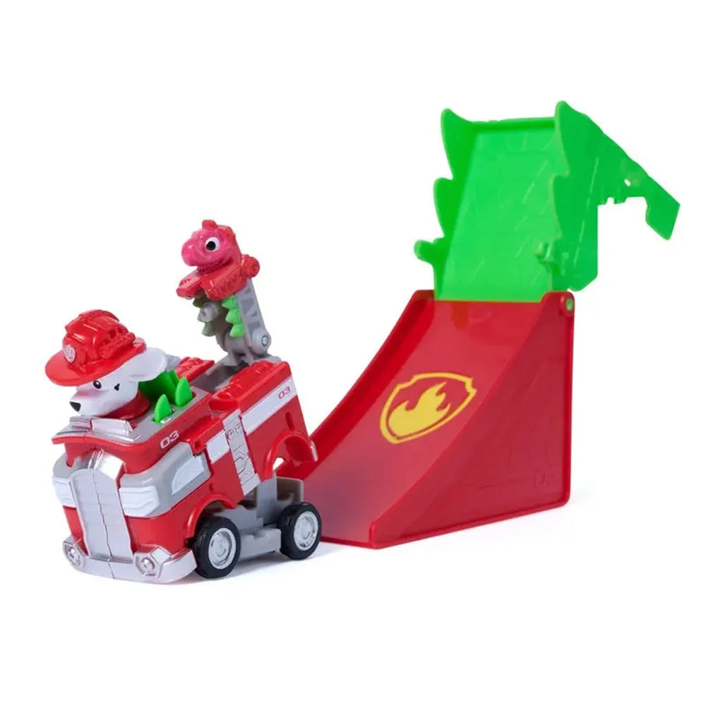 Vehículo Paw Patrol The Dino Movie Salto y Transformación Marshall.