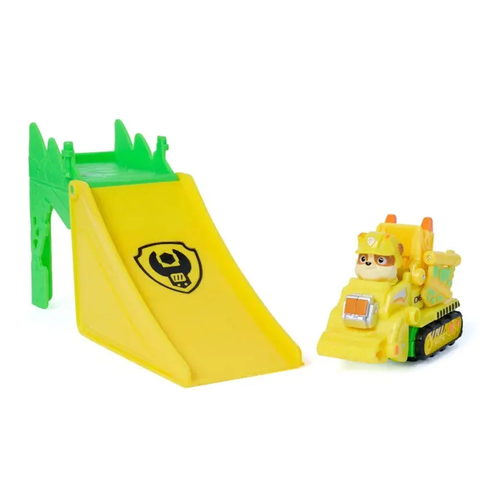 Vehículo Paw Patrol The Dino Movie Salto y Transformación Rubble.