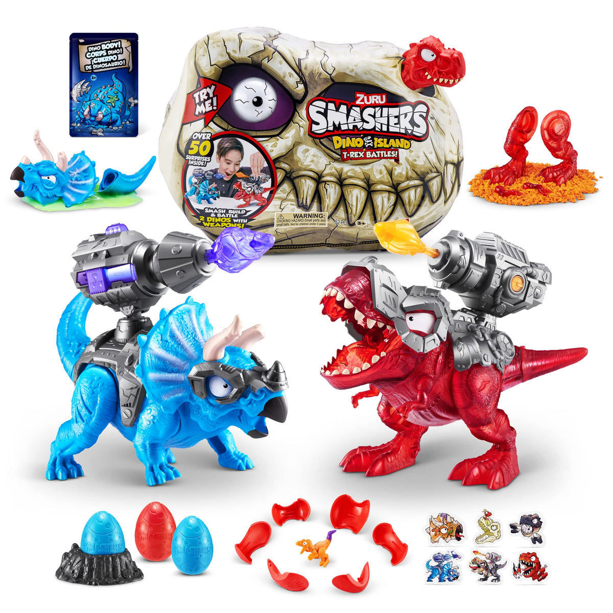 Zuru Smashers Dino Island T-Rex Battles 36 Sorpresas.