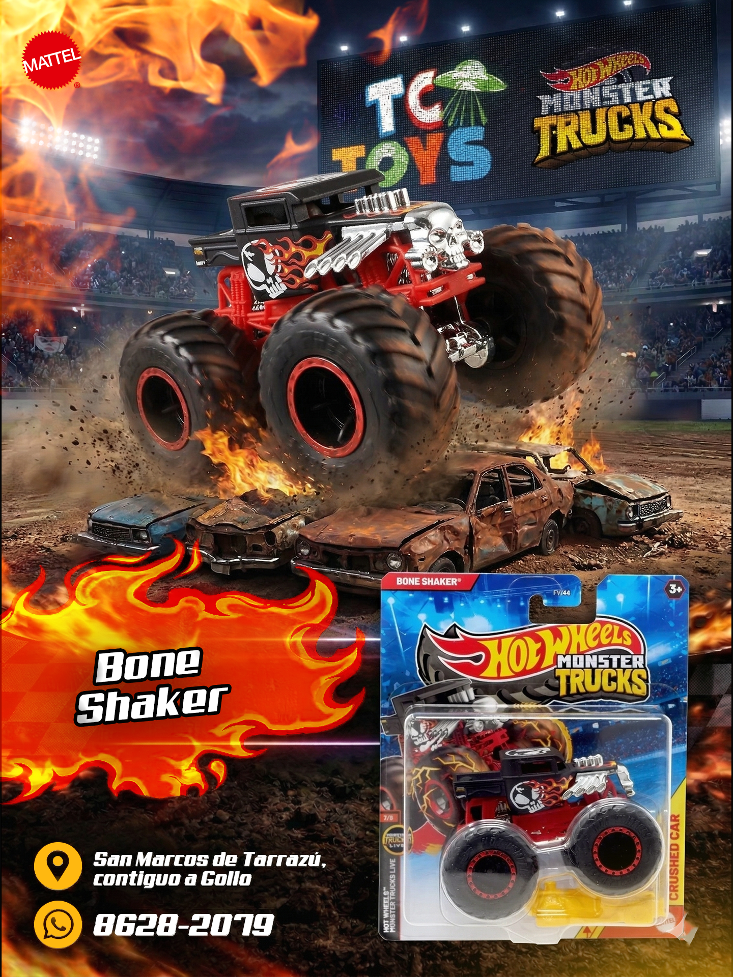 Hot Wheels Monster Trucks Bone Shaker.