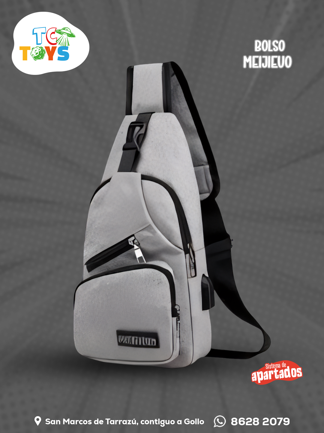 Bolso Meijieuo Gris.