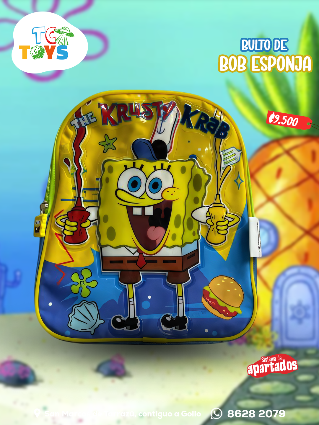 Bulto Pequeño de Bob Esponja.