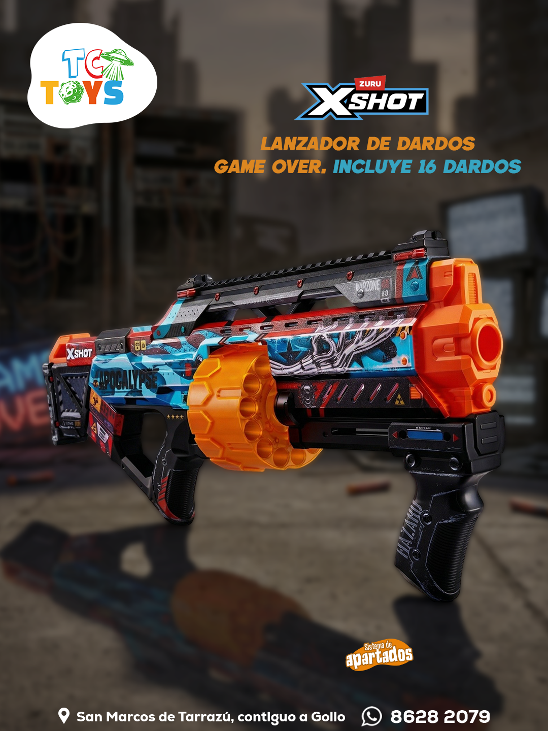 Pistola Zuru XSHOT Skins Last Stand Game Over.