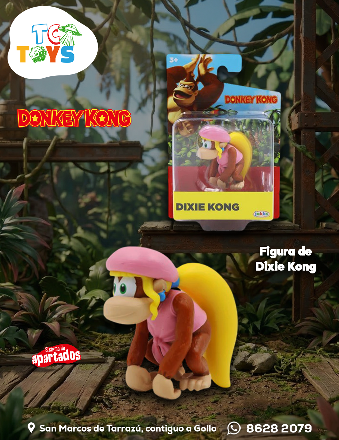 Figura Donkey Kong Dixie Kong Jakks.