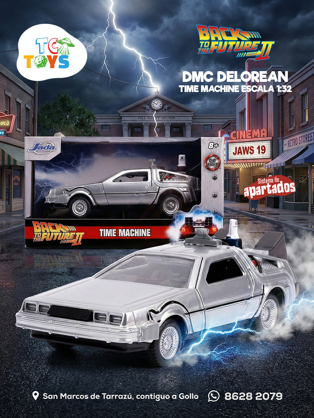 Time Machine DeLorean Volver al Futuro Jada Blanco.