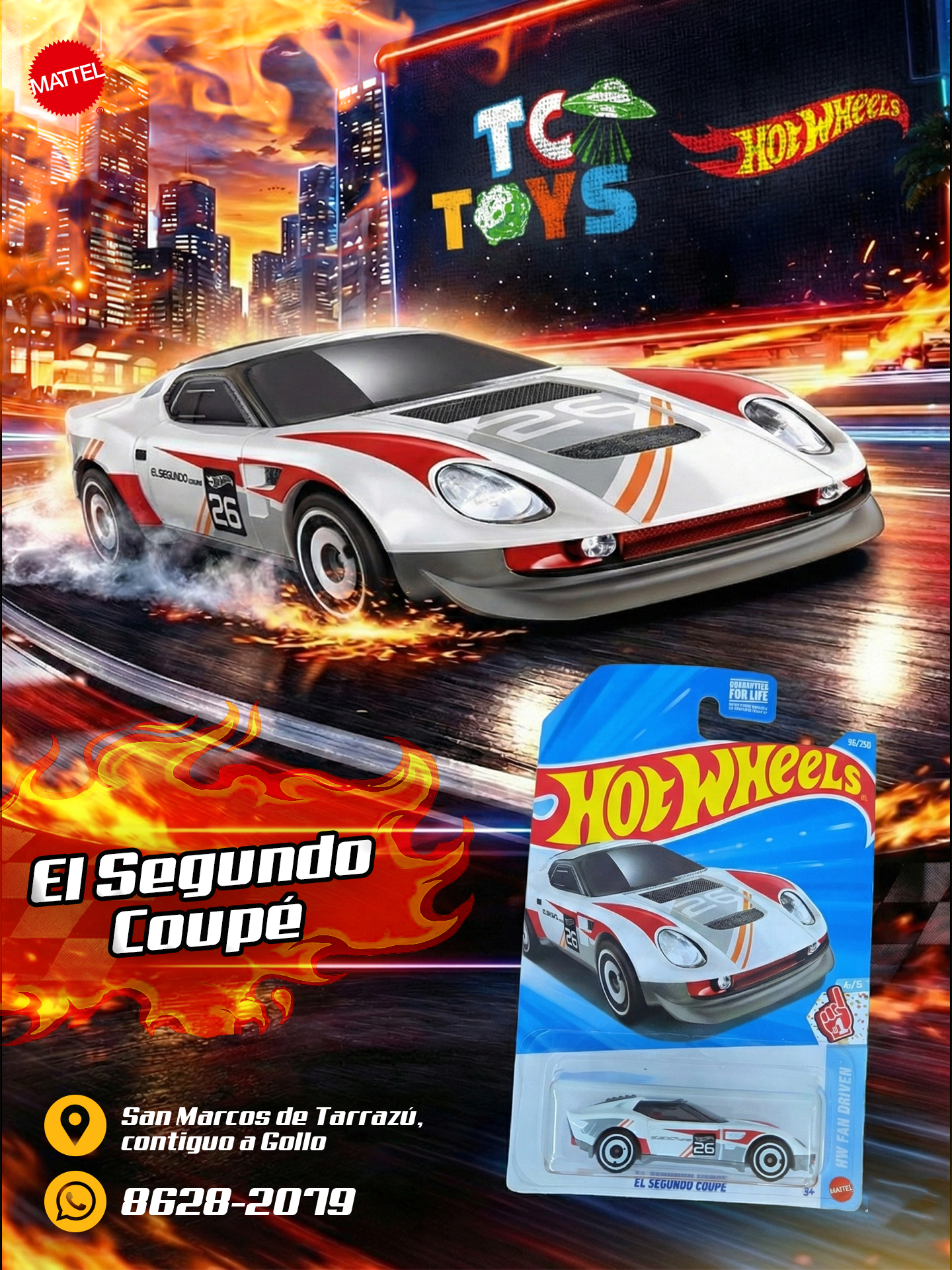 Hot Wheels El Segundo Coupe Blanco.