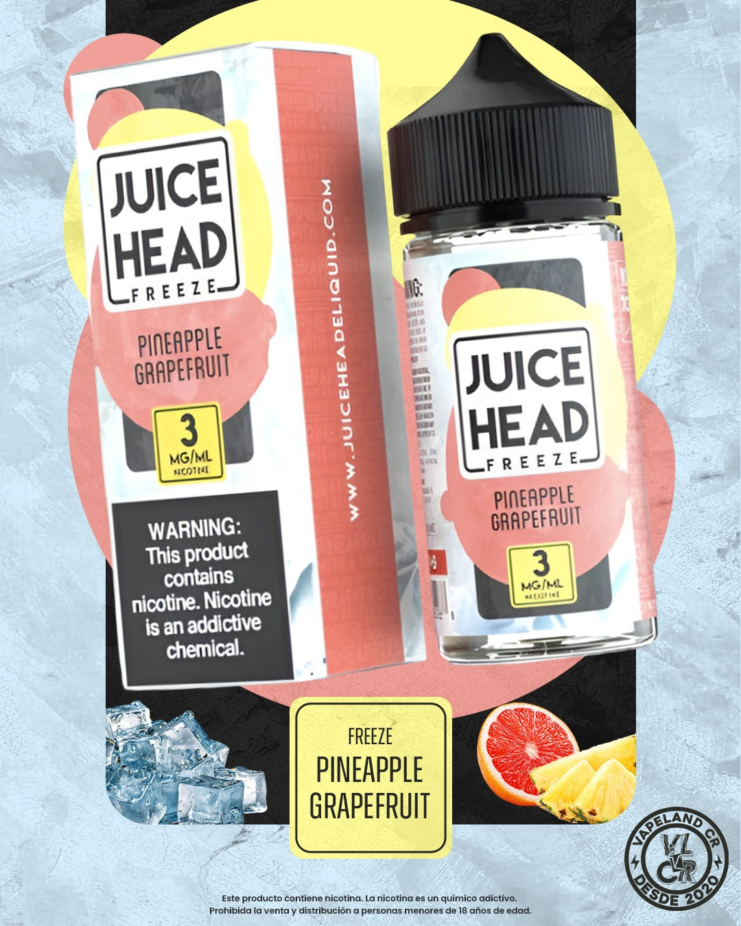 Juice Head Freeze Pineapple Grapefruit 3mg.
