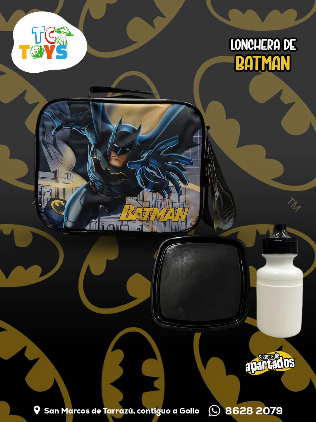 Lonchera Batman con Taza y Botella.