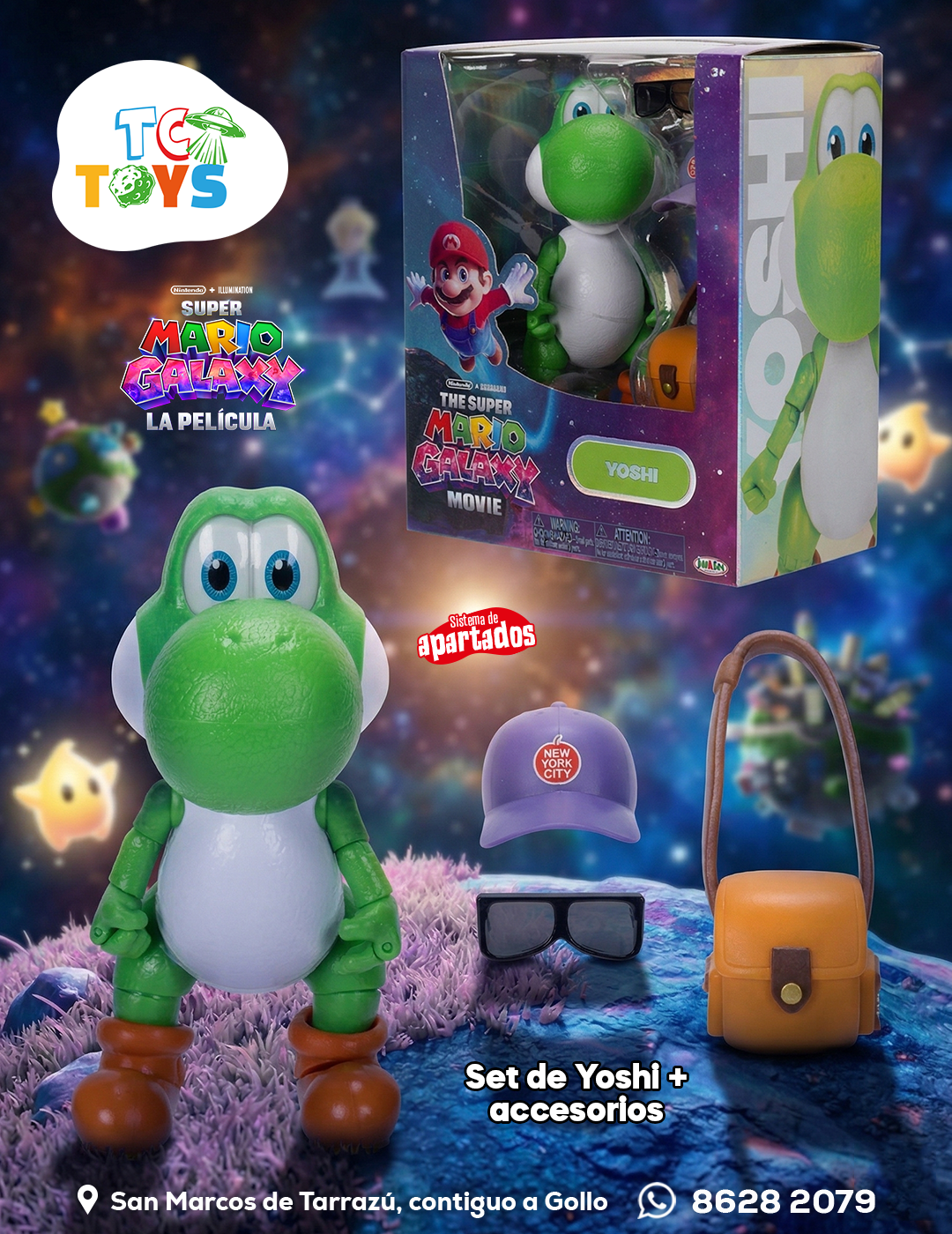 Figura The Super Mario Galaxy Movie Yoshi Jakks.