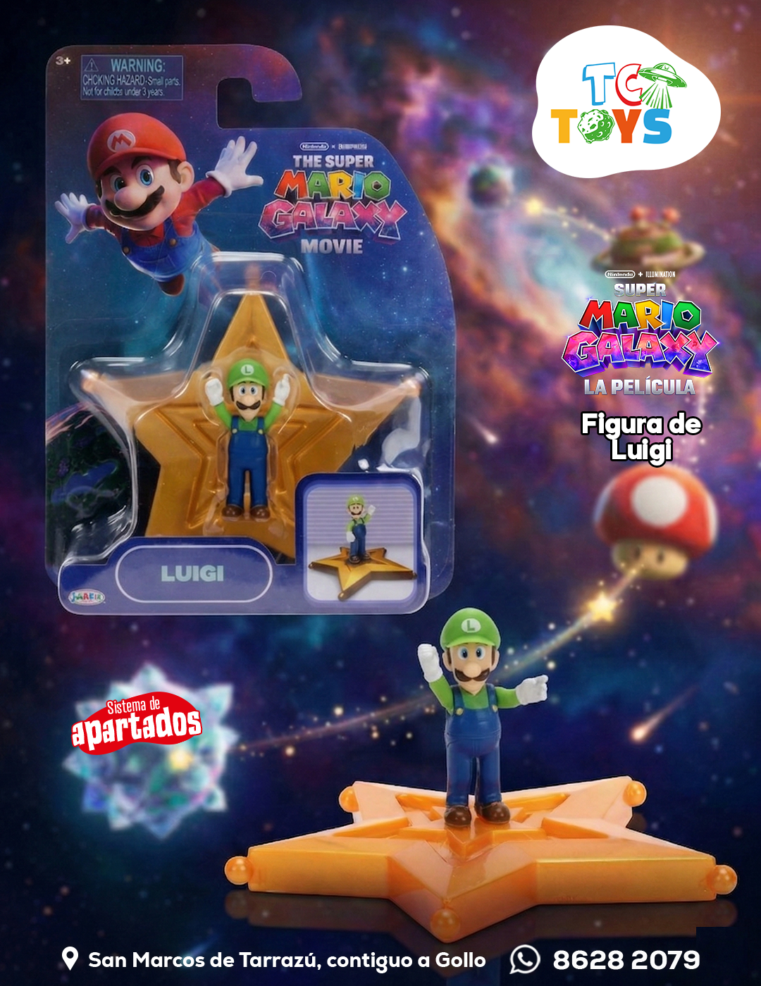 Figura The Super Mario Galaxy Movie Luigi Jakks.