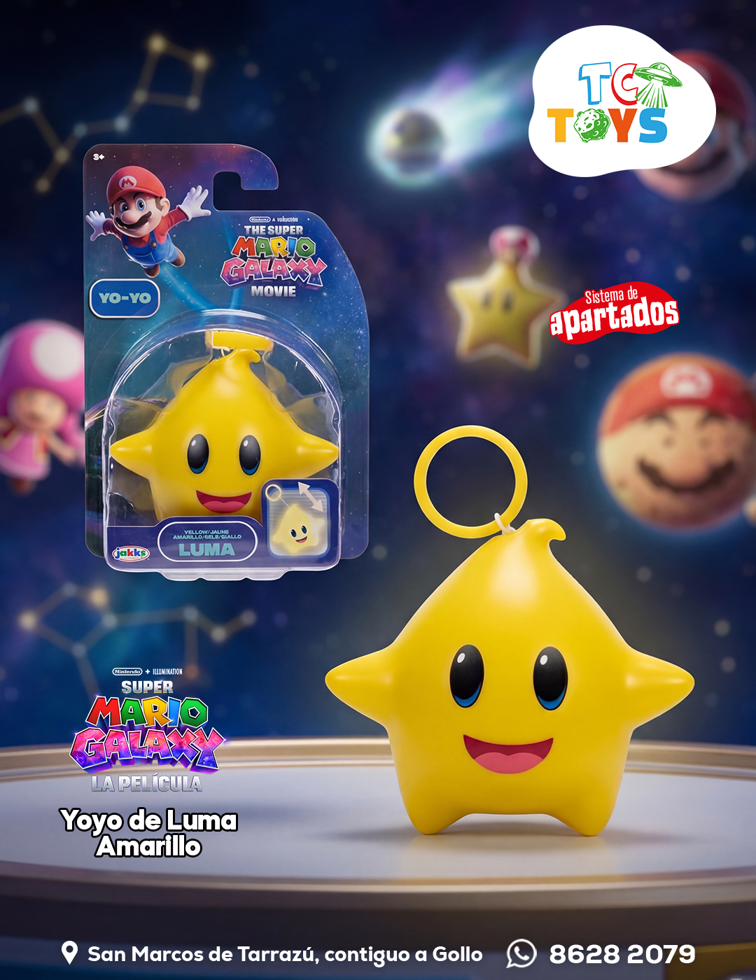 Yoyo The Super Mario Galaxy Movie Amarillo Gelb Giallo Luma Jakks.