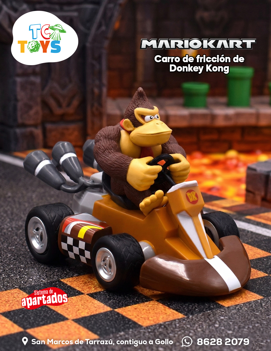 Carro Mario Kart de Fricción Donkey Kong.