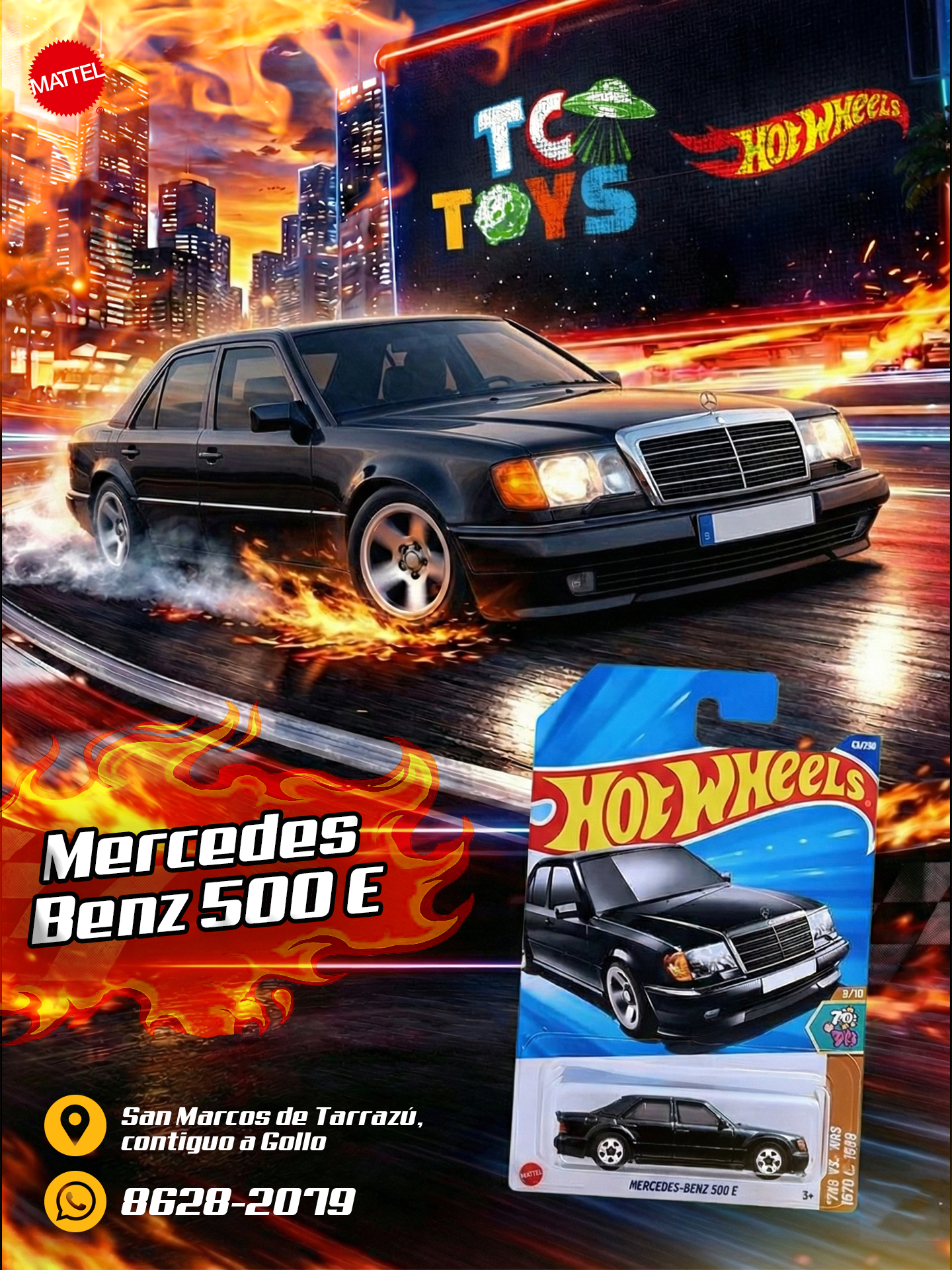 Hot Wheels Mercedes-Benz 500 E Gris.
