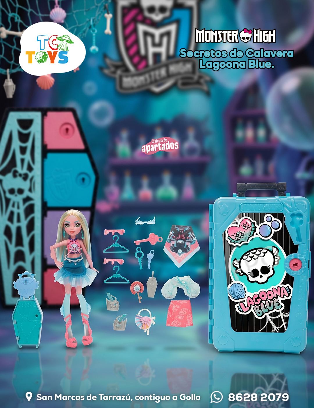 Monster High Secretos de Calavera Lagoona Blue.